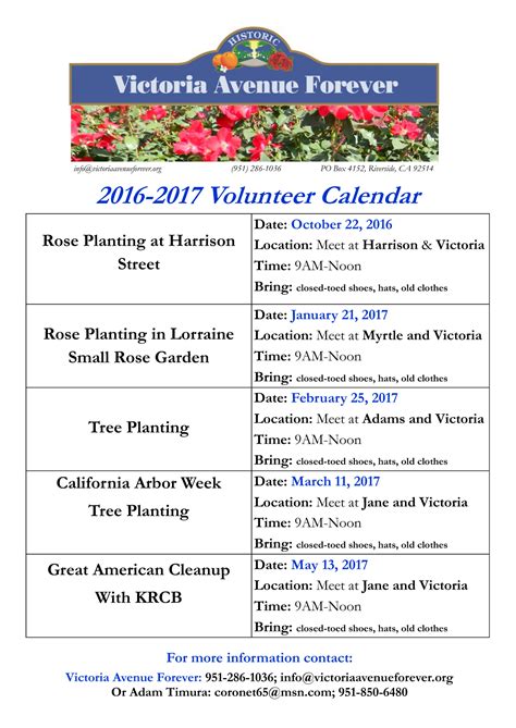 Volunteer Calendar Chicago